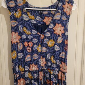 Lucky Brand Womens Maxi Dress Floral Size Med Long